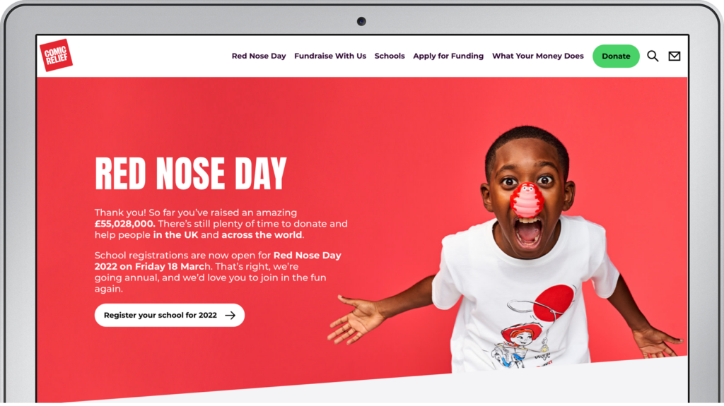 Red Nose Comic Relief Charity Website Ranked By Noovo Creative